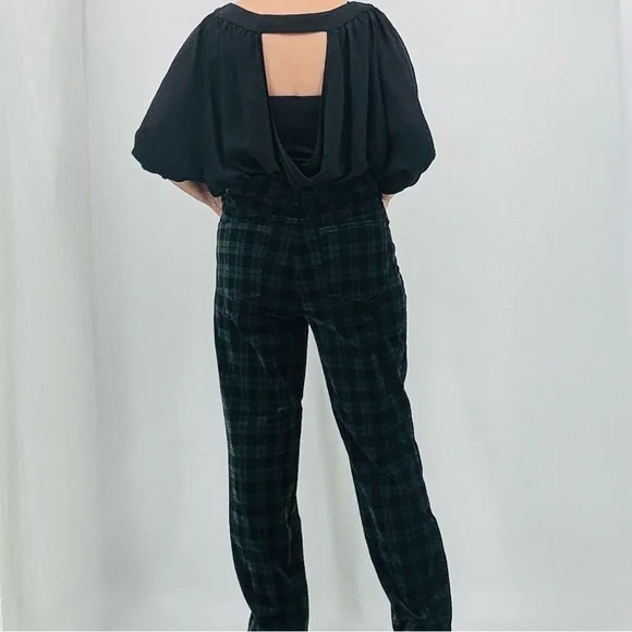 Talbots Holiday Preppy Old Money Tartan Plaid Velveteen Straight Leg Pants - Picture 3 of 16